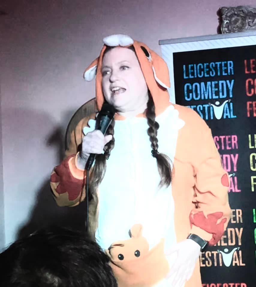 Comedian dressed as a kangaroo